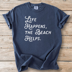 Life Happens Beach Script Tee