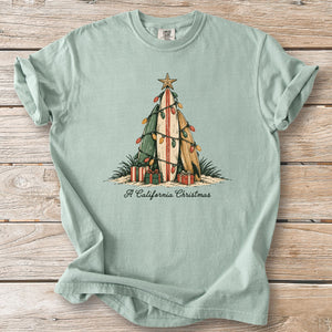 Surfboard Christmas Tree Tee