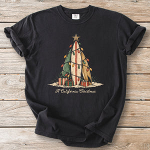 Surfboard Christmas Tree Tee