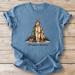 Surfboard Christmas Tree Tee