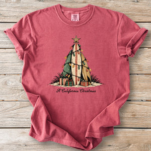 Surfboard Christmas Tree Tee