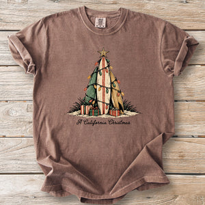 Surfboard Christmas Tree Tee