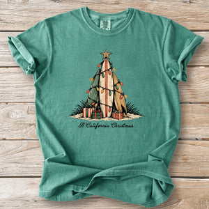 Surfboard Christmas Tree Tee