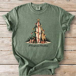Surfboard Christmas Tree Tee