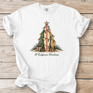 Surfboard Christmas Tree Tee