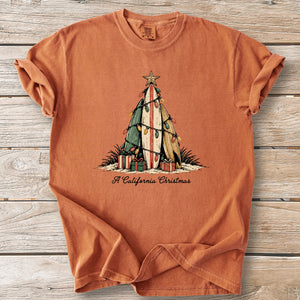 Surfboard Christmas Tree Tee